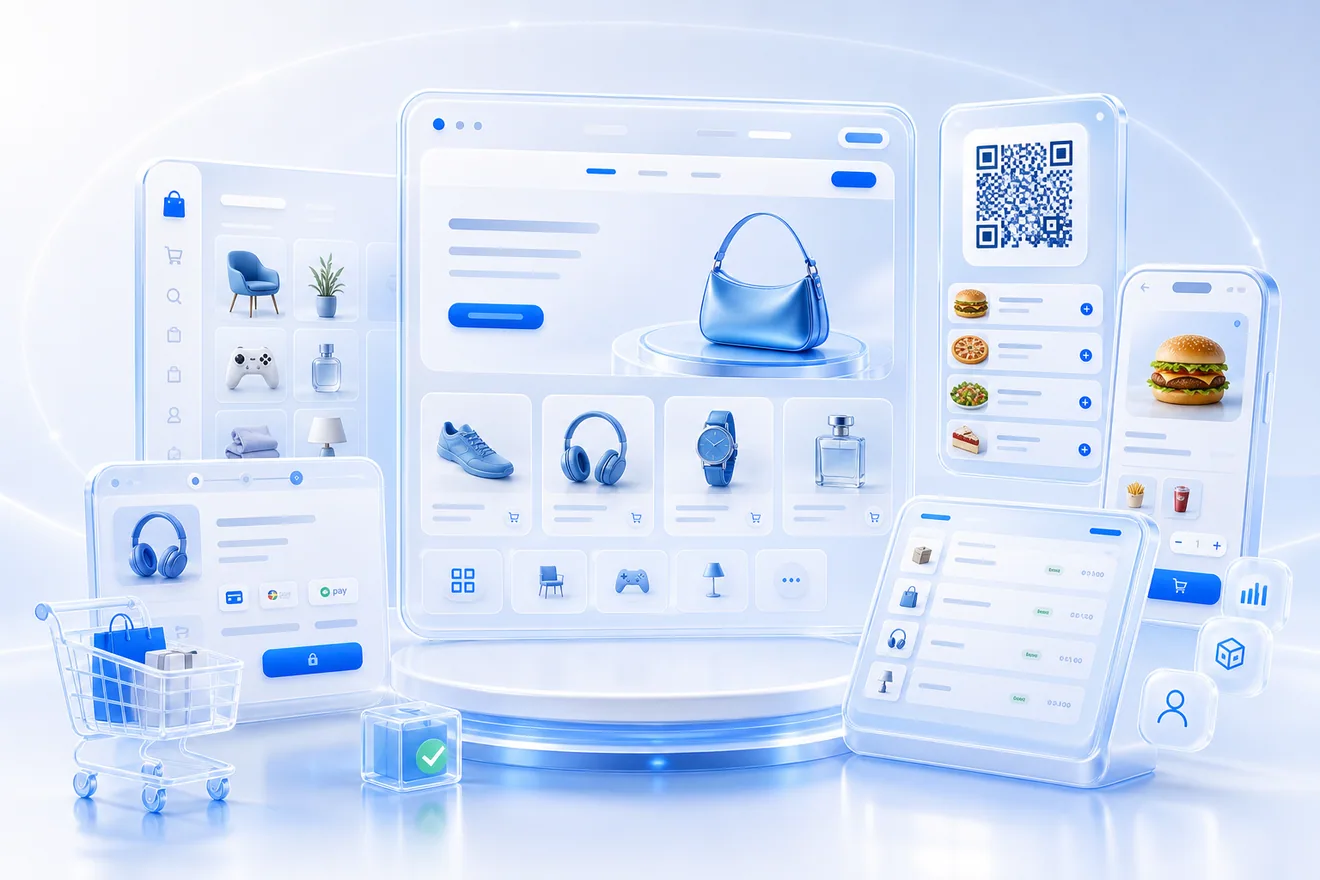 المتاجر وقوائم QR